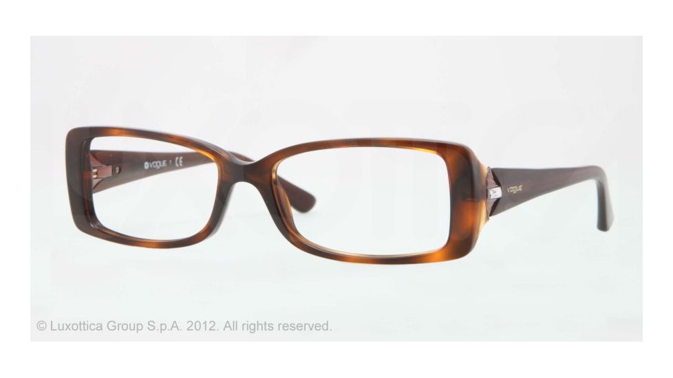 Vogue VO2807B Eyeglass Frames 1553-51 - Light Havana Frame, Demo Lens Lenses