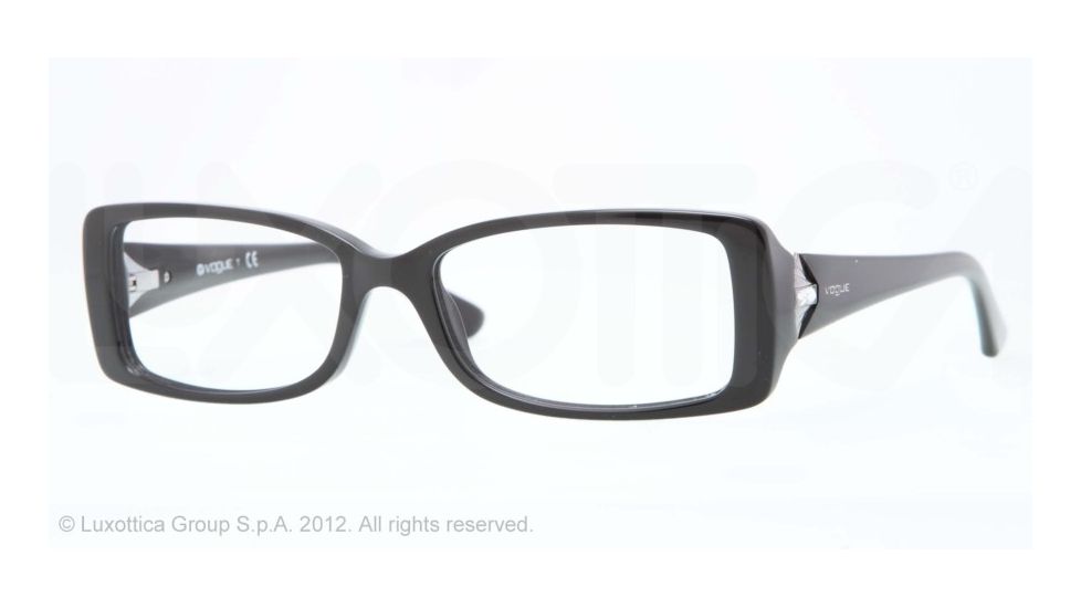 Vogue VO2807B Eyeglass Frames W44-51 - Black Frame, Demo Lens Lenses