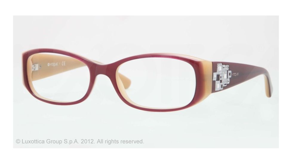 Vogue VO2813B Eyeglass Frames 1984-51 - Top Violet/sand Frame, Demo Lens Lenses