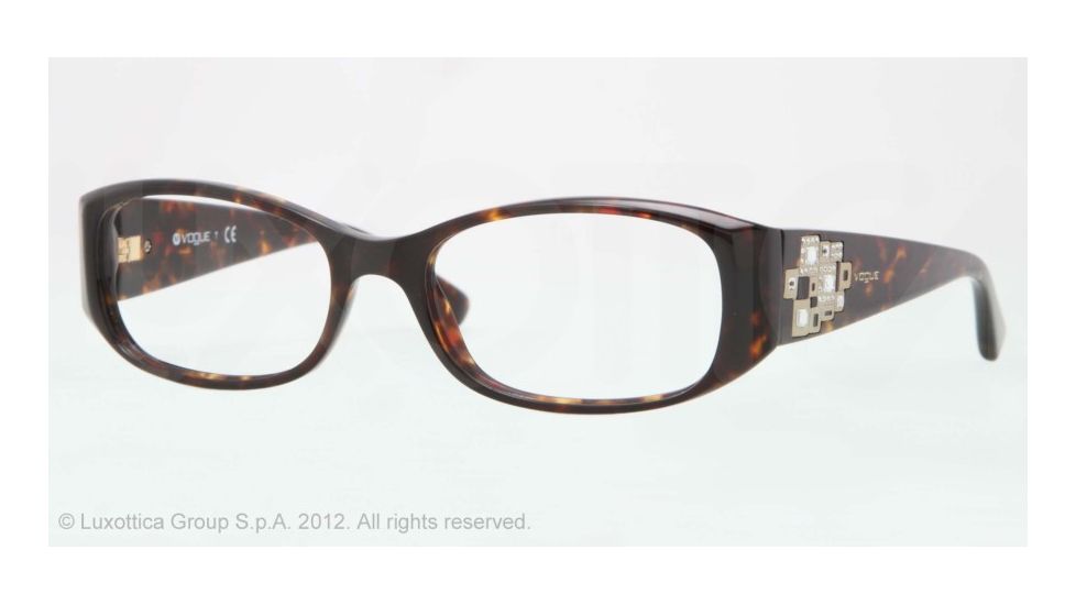 Vogue VO2813B Eyeglass Frames W656-51 - Dark Havana Frame, Demo Lens Lenses