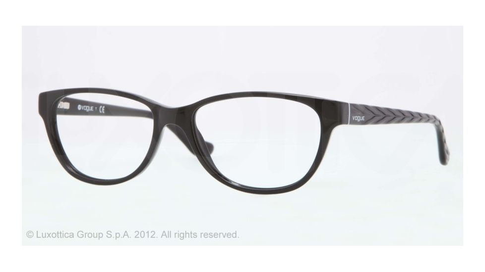 Vogue VO2816 Eyeglass Frames W44-52 - Black Frame, Demo Lens Lenses
