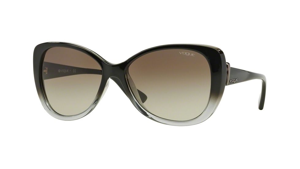 Vogue VO2819S Bifocal Prescription Sunglasses VO2819S-18808E-58 - Lens Diameter 58 mm, Frame Color Top Black Grad Grey Transp