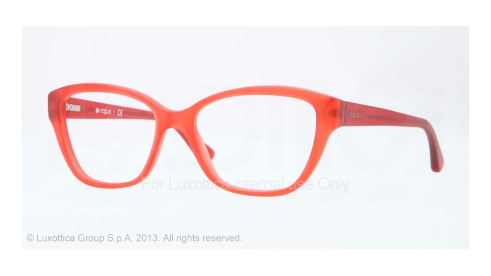 Vogue VO2835 Progressive Prescription Eyeglasses 2111S-51 - Matte Transperent Red Frame