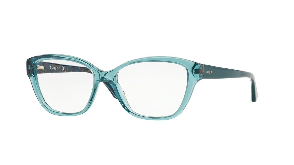 Vogue VO2835F Progressive Prescription Eyeglasses 2256-53 - Transparent Petroleum Green Frame