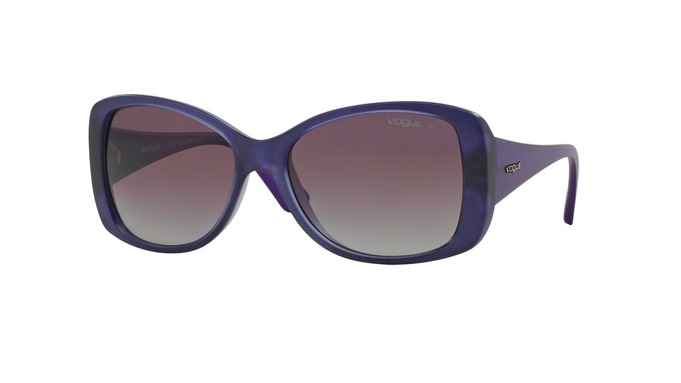 Vogue VO2843S Progressive Prescription Sunglasses VO2843S-21518J-56 - Lens Diameter 56 mm, Frame Color Top Cryst Metal Mt Violet