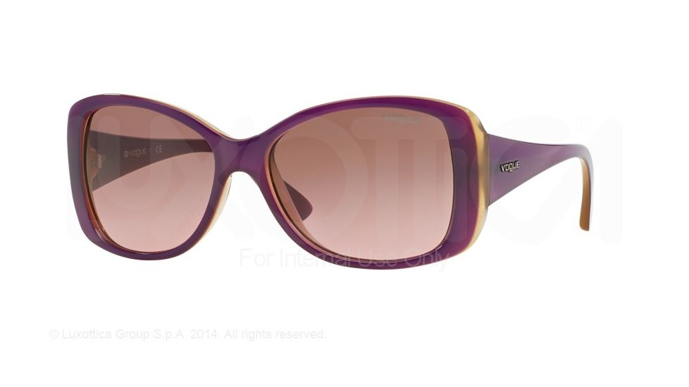 Vogue VO2843S Progressive Prescription Sunglasses VO2843S-226814-56 - Lens Diameter 56 mm, Frame Color Top Tr Violet/Tr Yello
