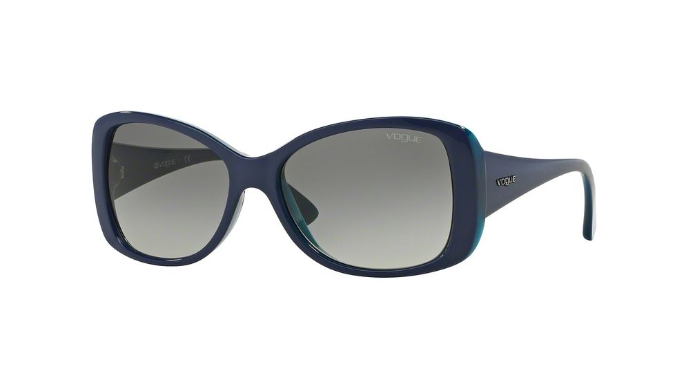 Vogue VO2843S Progressive Prescription Sunglasses VO2843S-227811-56 - Lens Diameter 56 mm, Frame Color Top Bluette/Transparent Azure