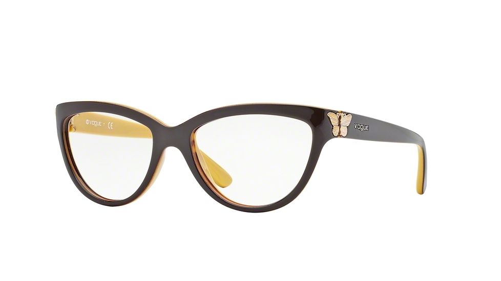 Vogue VO2865 Bifocal Prescription Eyeglasses 2184-52 - Top Brown/perl Light Brown Frame
