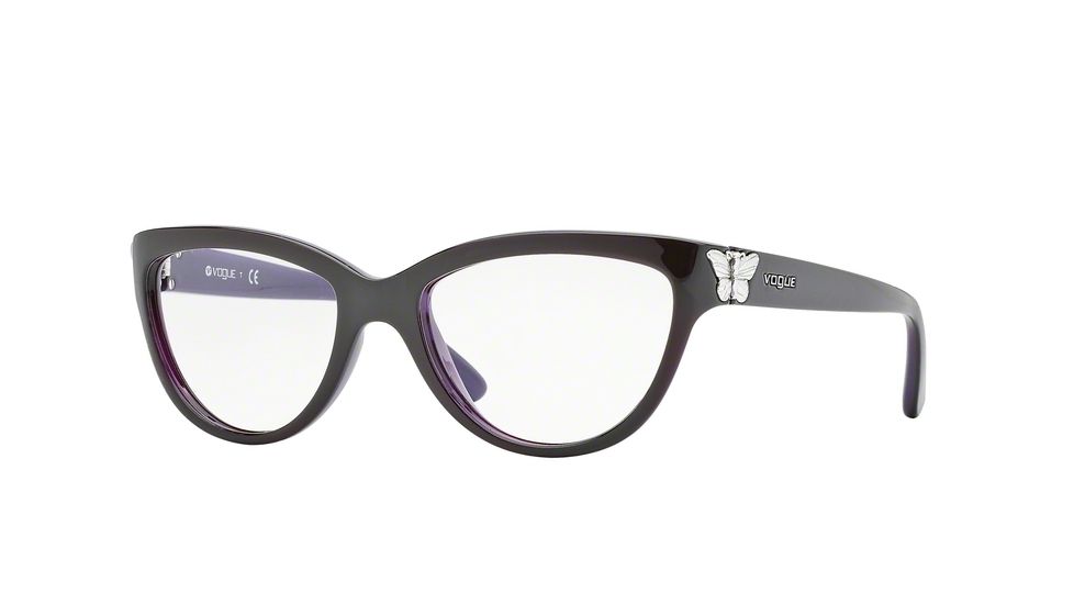 Vogue VO2865 Bifocal Prescription Eyeglasses 2186-52 - Top Brown/pearl Violet Frame