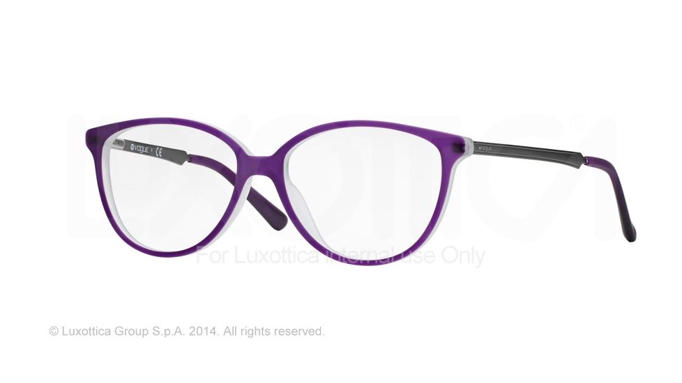 Vogue VO2866 Eyeglass Frames 2170S-55 - Top Matte Violet Transp Frame