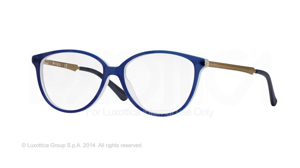 Vogue VO2866 Eyeglass Frames 2171S-55 - Top Matte Blue Transp Frame