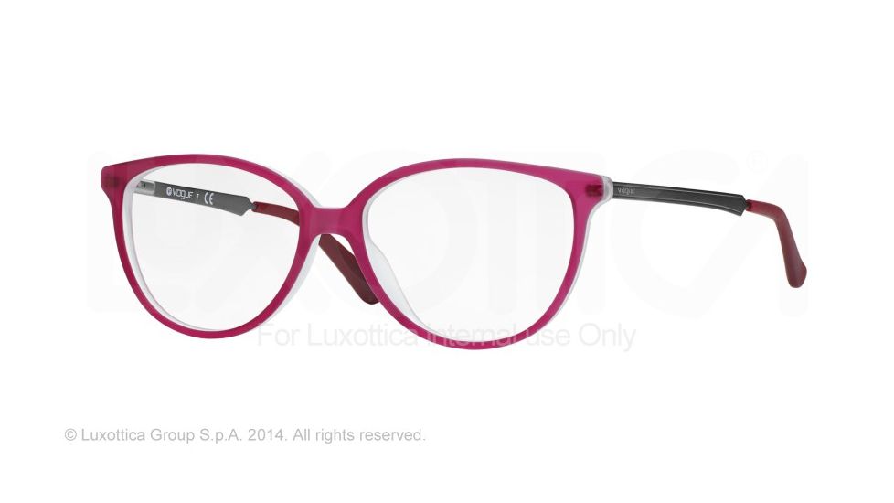 Vogue VO2866 Eyeglass Frames 2172S-55 - Top Matte Fuxia Transp Frame