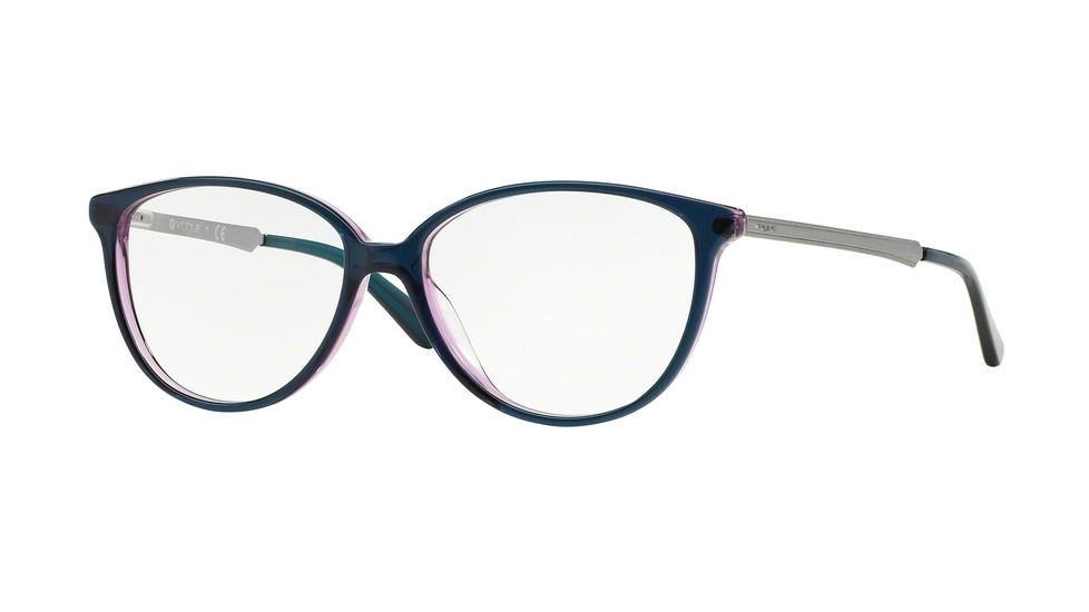Vogue VO2866 Eyeglass Frames 2267-55 - Top Tr Green/Tr Violet Frame