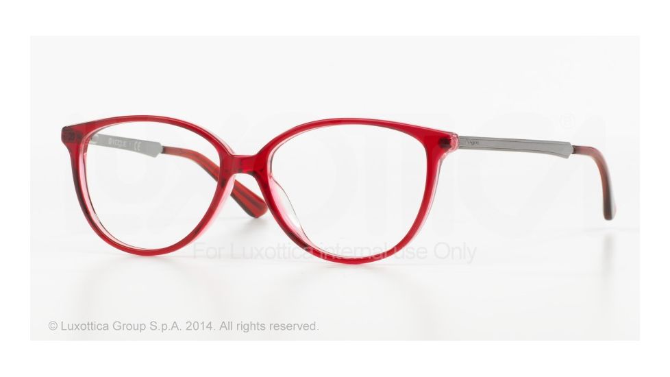 Vogue VO2866 Eyeglass Frames 2269-55 - Top Tr Bordeaux/Tr Pink Frame