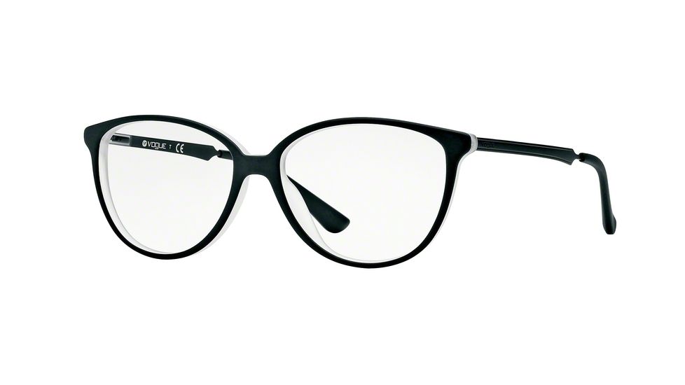 Vogue VO2866 Eyeglass Frames W827S-55 - Top Black Transp Matte Frame