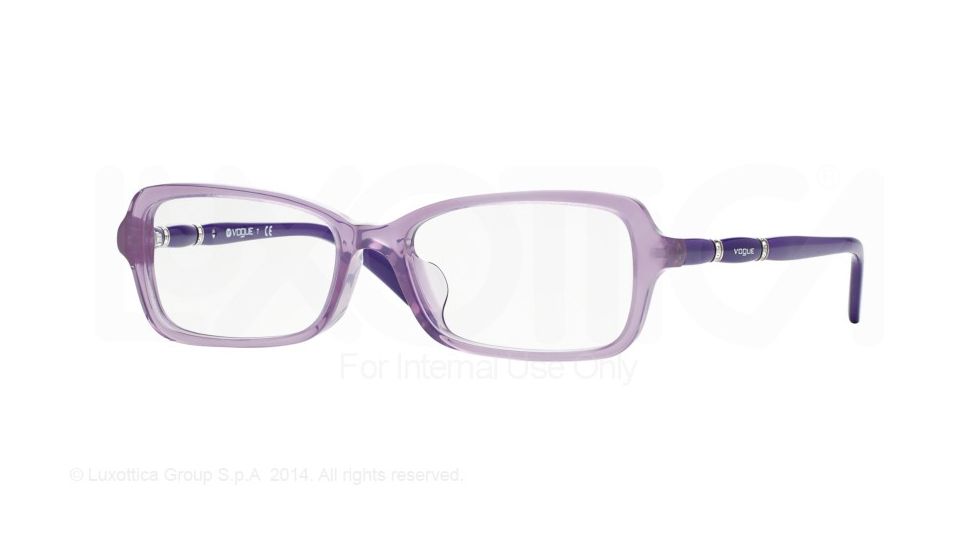 Vogue VO2888BF Single Vision Prescription Eyeglasses 2195-54 - Opal Violet Transparent Frame