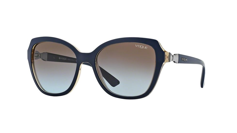 Vogue VO2891S Single Vision Prescription Sunglasses VO2891S-223248-56 - Lens Diameter 56 mm, Frame Color Top Blue/light Brown Tr