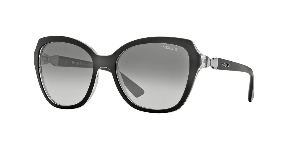 Vogue VO2891S Single Vision Prescription Sunglasses VO2891S-W82711-56 - Lens Diameter 56 mm, Frame Color Top Black/Transparent
