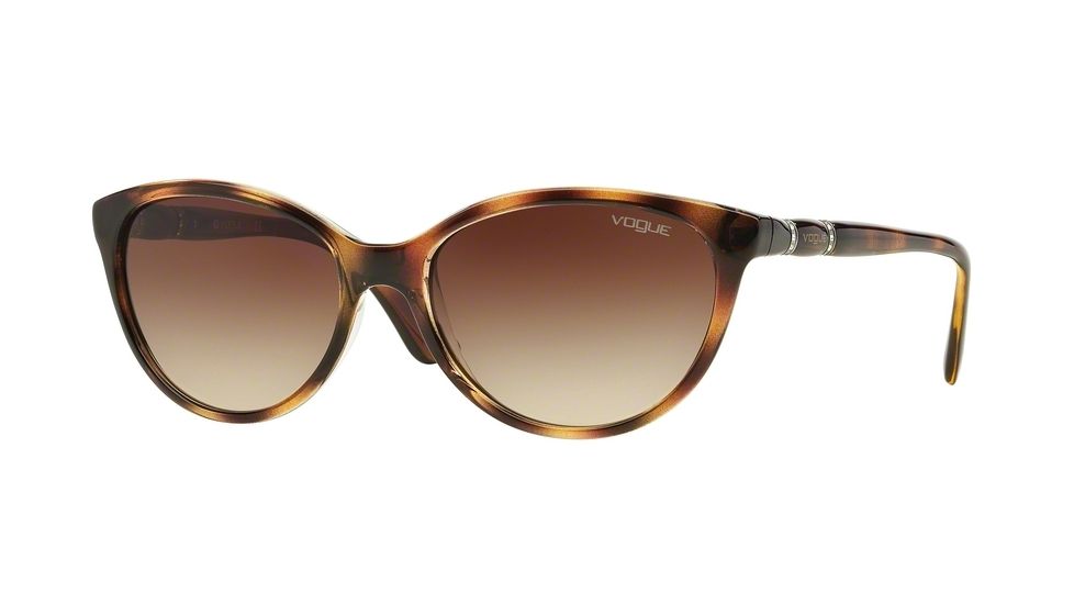 Vogue VO2894SB Sunglasses 191613-56 - Top Havana/Transparent Frame, Brown Gradient Lenses