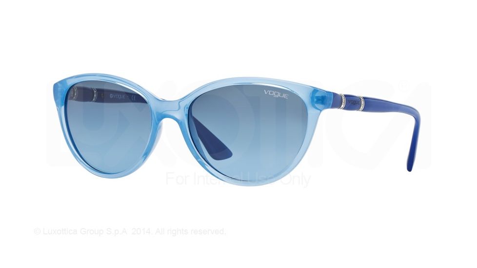 Vogue VO2894SB Sunglasses 21988F-56 - Transparent Opal Azure Frame, Blue Gradient Lenses