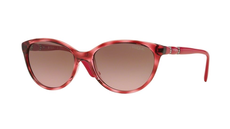 Vogue VO2894SB Sunglasses 235514-56 - Top Havana/pink Transp Frame, Pink Gradient Brown Lenses