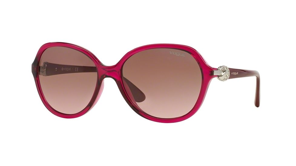 Vogue VO2916SB Sunglasses 213214-58 - Cherry Frame, Pink Gradient Brown Lenses