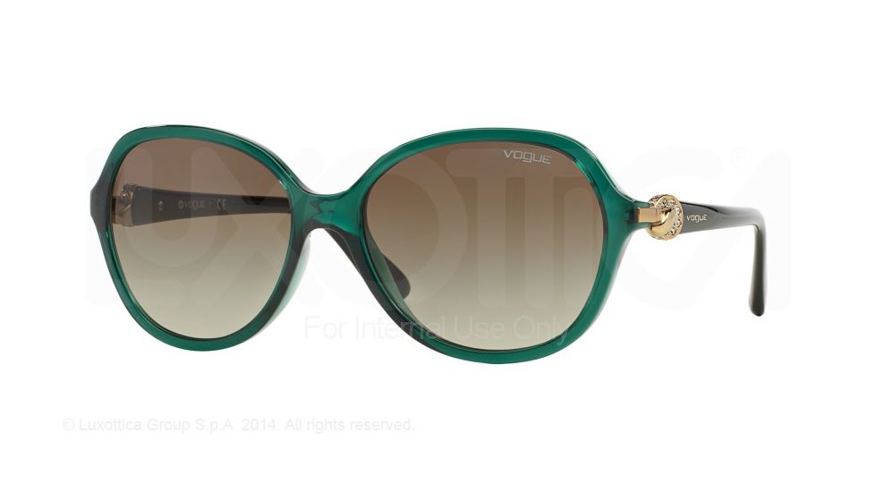 Vogue VO2916SB Sunglasses 22668E-58 - Pine Green Frame, Green Gradient Lenses