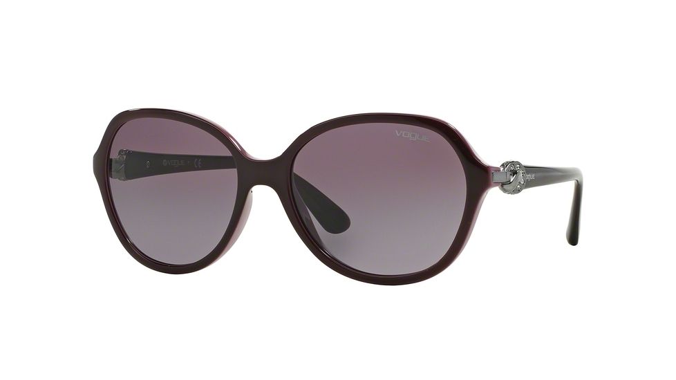 Vogue VO2916SB Sunglasses 23218H-58 - Eggplant Violet/opal Pink Frame, Violet Gradient Lenses