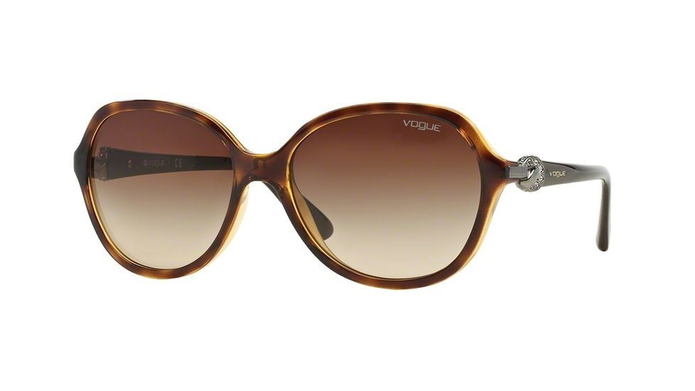 Vogue VO2916SB Sunglasses W65613-58 - Dark Havana Frame, Brown Gradient Lenses