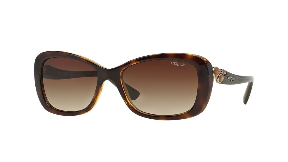 Vogue VO2917S Single Vision Prescription Sunglasses VO2917S-W65613-56 - Lens Diameter 56 mm, Frame Color Dark Havana