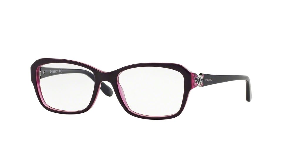 Vogue VO2936 Eyeglass Frames 2286-52 - Dk Violet/Fuxia/Opal Pink Frame