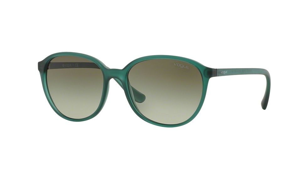 Vogue VO2939S Progressive Prescription Sunglasses VO2939S-22668E-55 - Lens Diameter 55 mm, Frame Color Pine Green Transparent