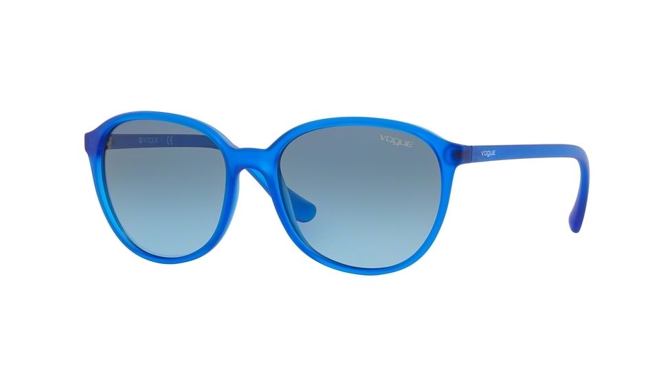 Vogue VO2939S Progressive Prescription Sunglasses VO2939S-22818F-55 - Lens Diameter 55 mm, Frame Color Transparent Electric Blue