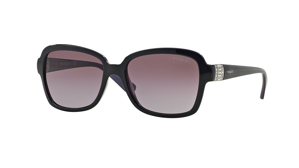 Vogue VO2942SB Single Vision Prescription Sunglasses VO2942SB-13128H-55 - Lens Diameter 55 mm, Frame Color Dark Violet/Opal Lilac