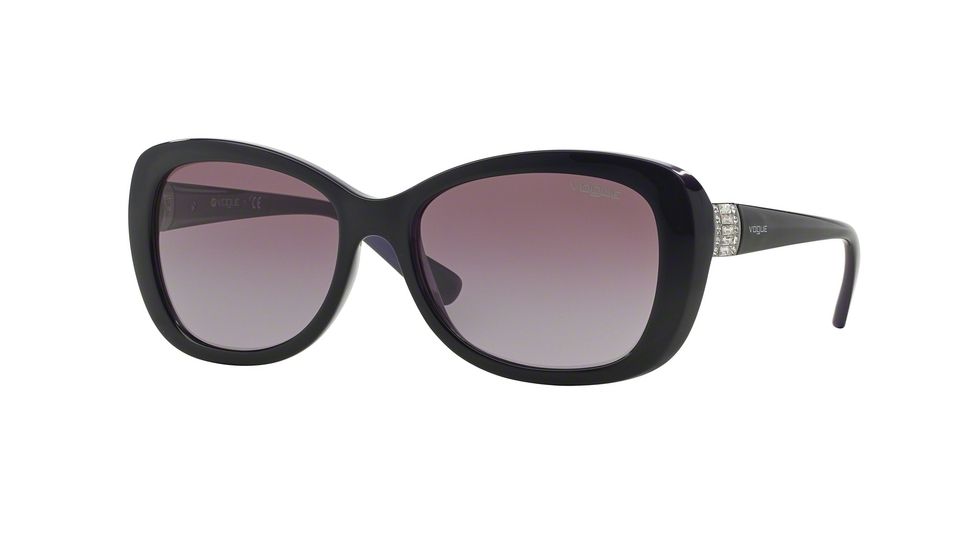 Vogue VO2943SB Sunglasses 13128H-55 - Dark Violet/Opal Lilac Frame, Violet Gradient Lenses
