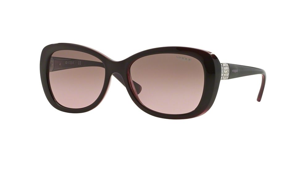 Vogue VO2943SB Sunglasses 194114-55 - Top Brown/Opal Pink Frame, Pink Gradient Brown Lenses