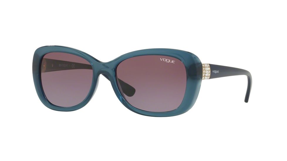 Vogue VO2943SB Sunglasses 25348H-55 - Opal Light Blue Frame, Violet Gradient Lenses