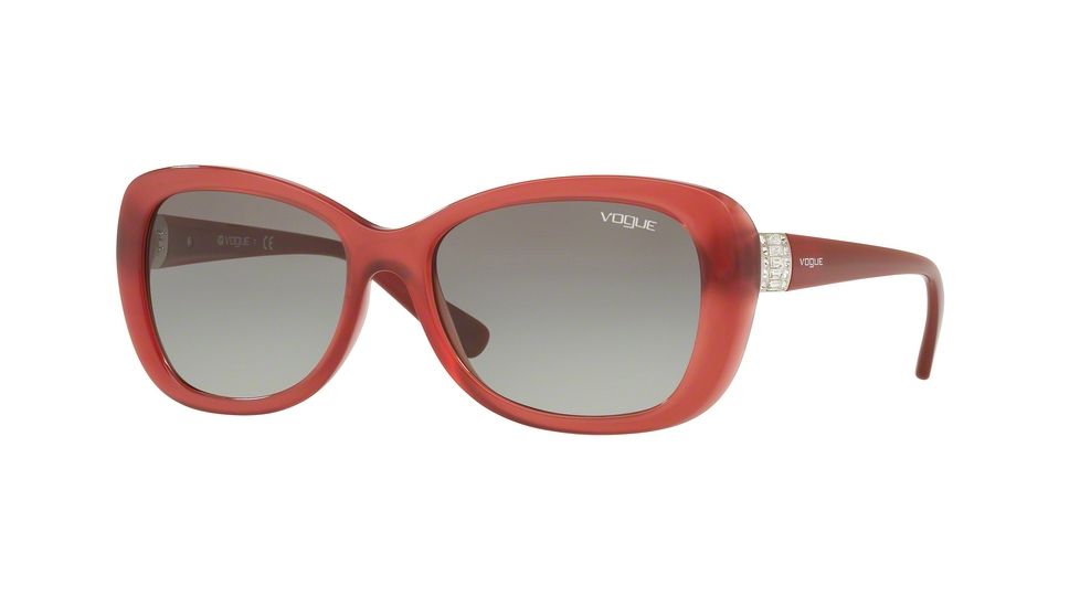 Vogue VO2943SB Sunglasses 261211-55 - Opal Red Frame, Grey Gradient Lenses