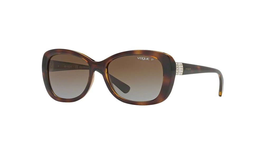 Vogue VO2943SB Sunglasses W656T5-55 - Dark Havana Frame, Polar Brown Gradient Lenses