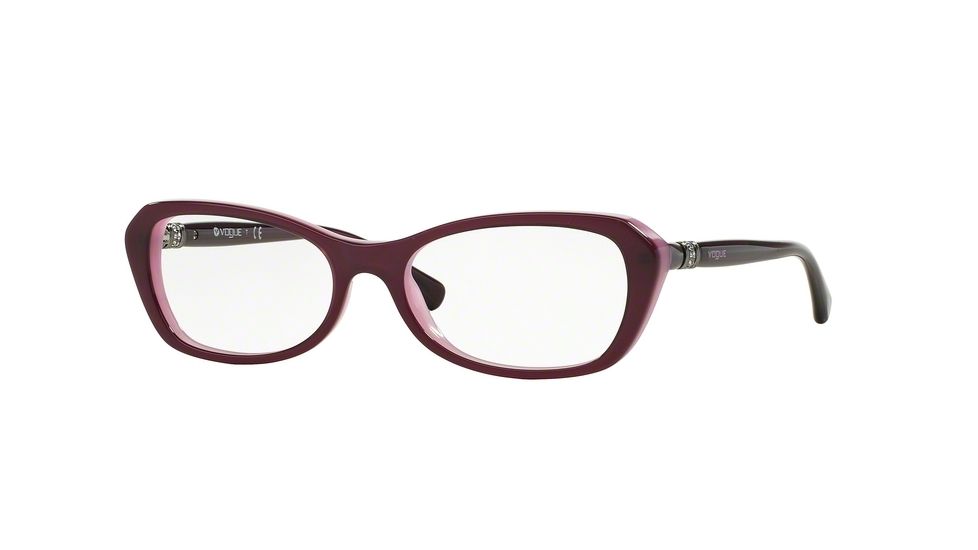 Vogue VO2960B Eyeglass Frames 2321-52 - Eggplant Violet/opal Pink Frame