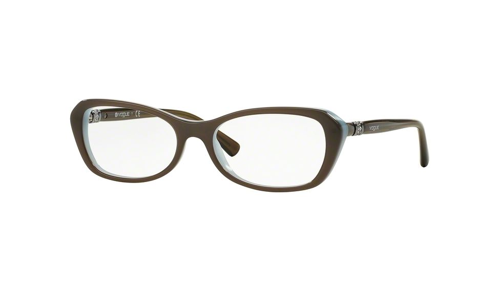 Vogue VO2960B Eyeglass Frames 2322-52 - Mud Green/opal Azure Frame