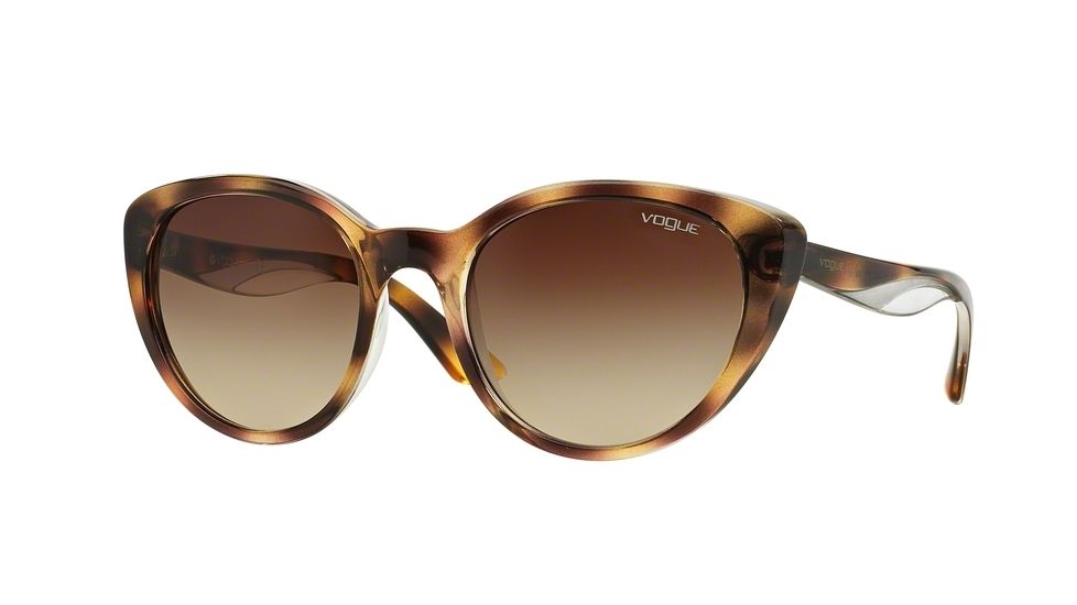 Vogue VO2963S Progressive Prescription Sunglasses VO2963S-191613-53 - Lens Diameter 53 mm, Frame Color Top Havana/Transparent