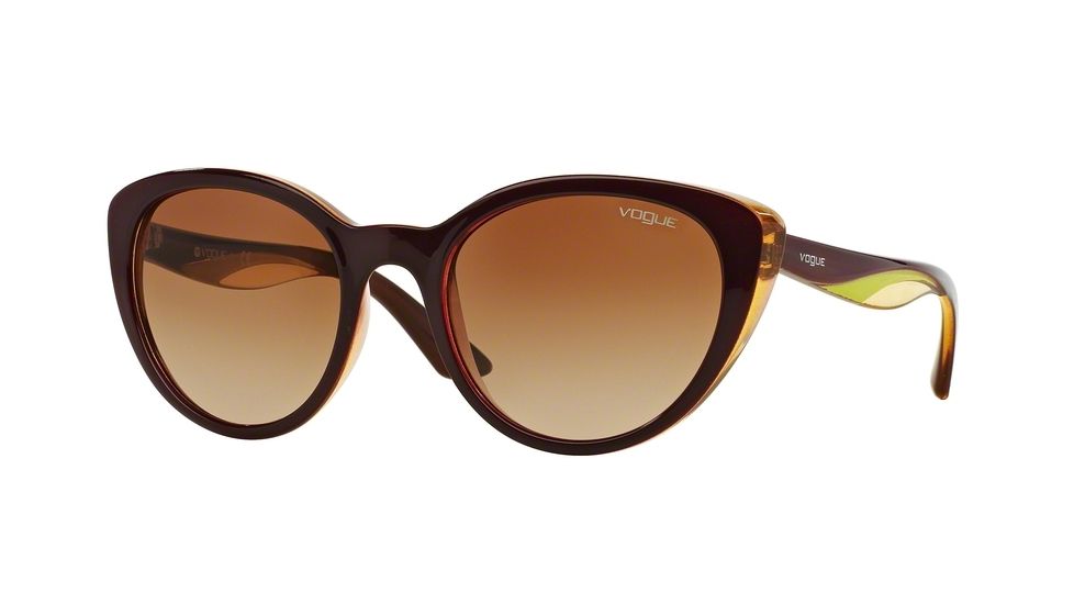 Vogue VO2963S Progressive Prescription Sunglasses VO2963S-228713-53 - Lens Diameter 53 mm, Frame Color Top Purple/yellow