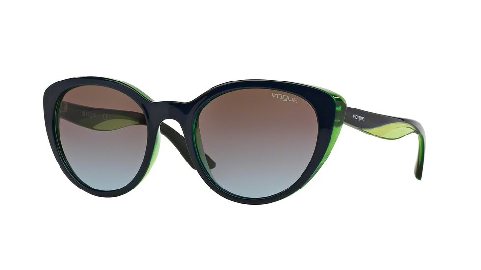 Vogue VO2963S Progressive Prescription Sunglasses VO2963S-231148-53 - Lens Diameter 53 mm, Frame Color Top Blue/tr Aqua Green