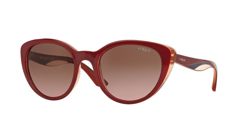 Vogue VO2963S Progressive Prescription Sunglasses VO2963S-231314-53 - Lens Diameter 53 mm, Frame Color Top Fuxia/transparent Pink