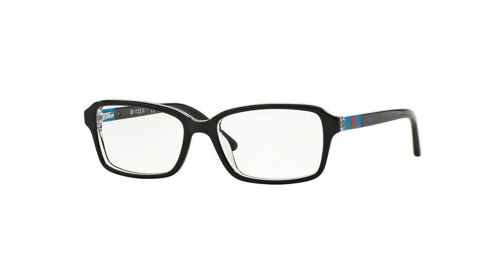 Vogue VO2966 Eyeglass Frames W827-46 - Top Black/Transparent Frame