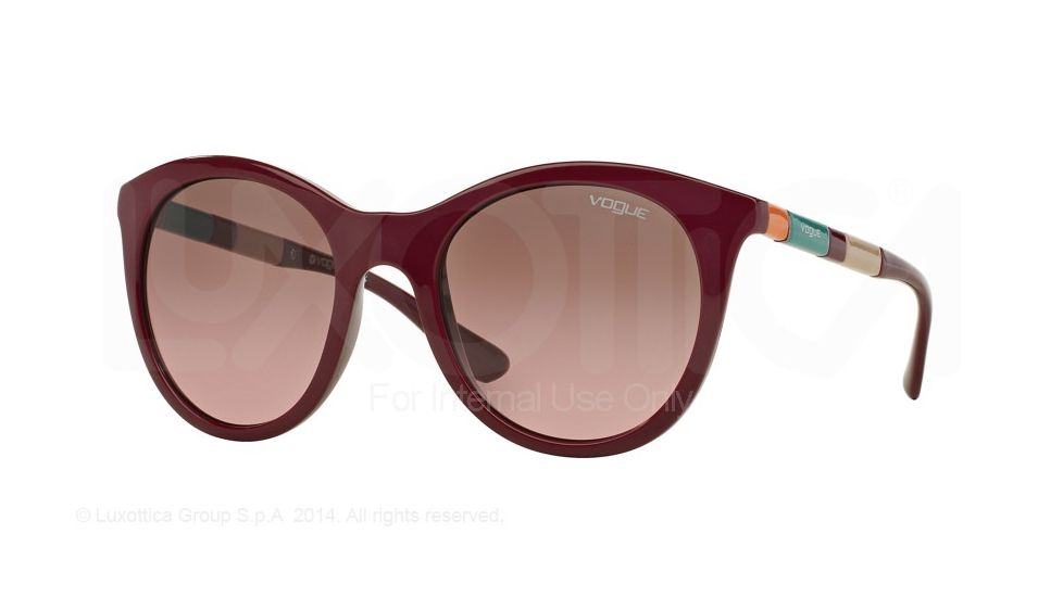 Vogue VO2971S Single Vision Prescription Sunglasses VO2971S-232414-50 - Lens Diameter 50 mm, Frame Color Dark Bordeaux