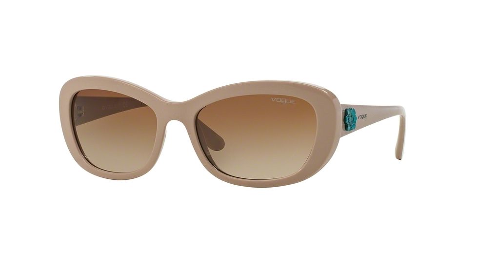 Vogue VO2972S Single Vision Prescription Sunglasses VO2972S-232013-56 - Lens Diameter 56 mm, Frame Color Beige