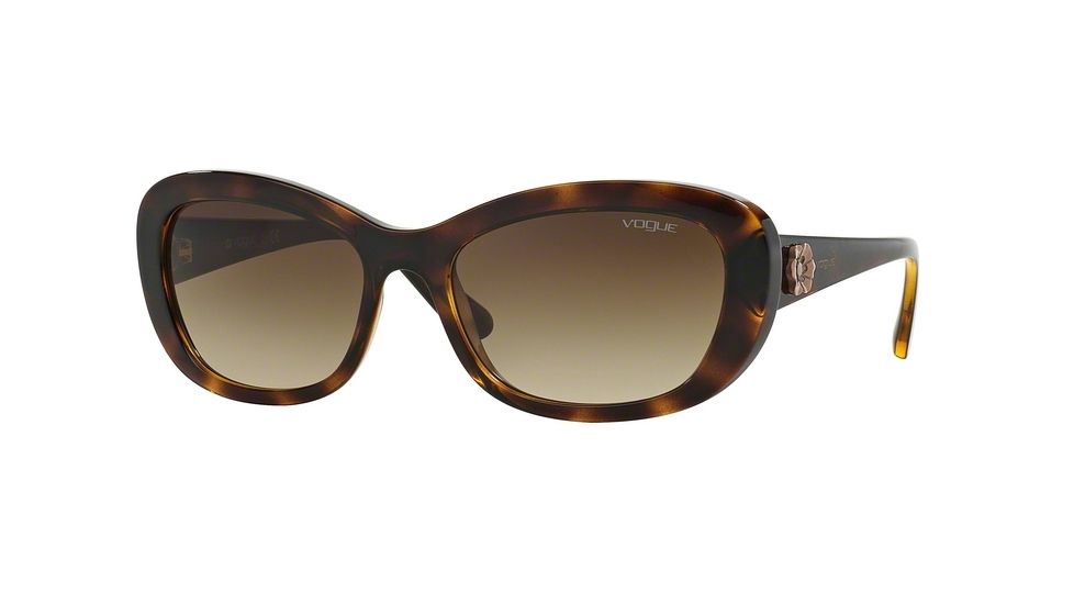 Vogue VO2972S Single Vision Prescription Sunglasses VO2972S-W65613-56 - Lens Diameter 56 mm, Frame Color Dark Havana