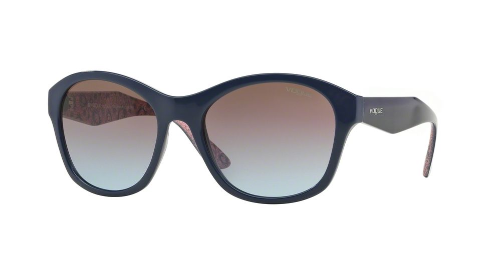 Vogue VO2991S Single Vision Prescription Sunglasses VO2991S-232548-56 - Lens Diameter 56 mm, Frame Color Night Blue